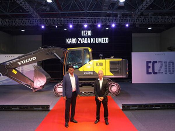 Volvo CE leaders Dimitrov Krishnan and Kamel Sid unveil new EC210 Hydraulic Excavator