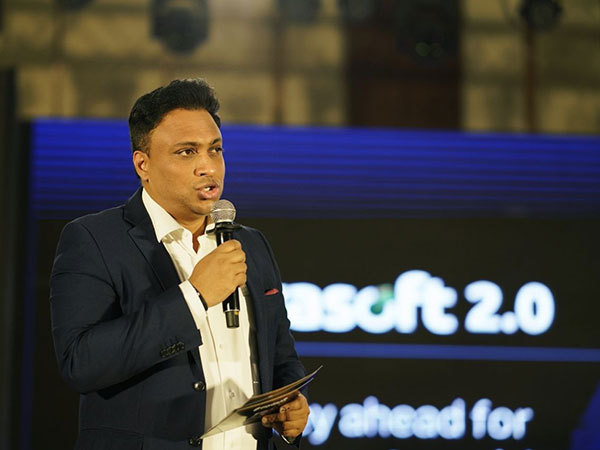 Bipin Chandra, Founder and Group CEO of Esyasoft, addressing the audience at the 10th-anniversary celebration in Bangalore