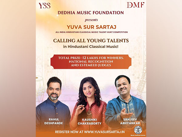 Dedhia Music Foundation introduces Yuva Sur Sartaj 2024 and a cash prize to win Rs. 12 lakhs! Judged by Rahul Deshpande, Kaushiki Chakraborty, and Sanjeev Abhyankar.