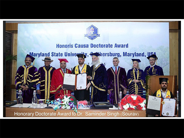 Doctorate in Public Administration honorary degree conferred upon Dr. Saminder Singh (Sourav)