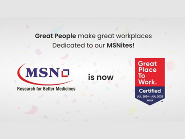 MSN Laboratories Earns Great Place to Work® Certification