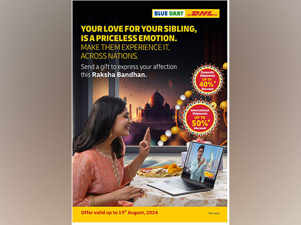 DHL Express is offering a 50% discount on shipments ranging from 0.5 kg to 20 kg globally through Rakhi Express