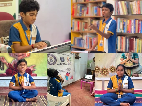 Mysuru's Purna Chetana Young Achievers Set Elite World Records, Showcasing Exceptional Talent