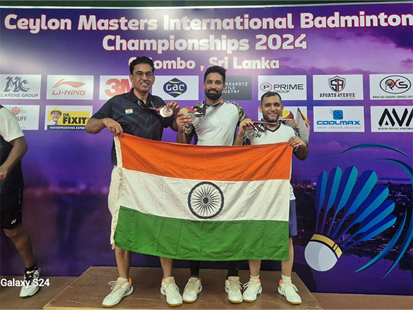 Winners at Ceylon Masters International Badminton Championship From Left to Right: Rajneesh Bhatia, Satinder Malik, Pankaj Naithani