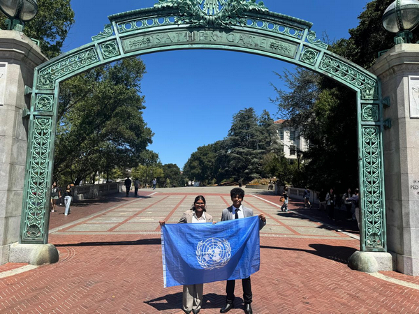 Mohineesh and Druthi at UC Berkeley, USA