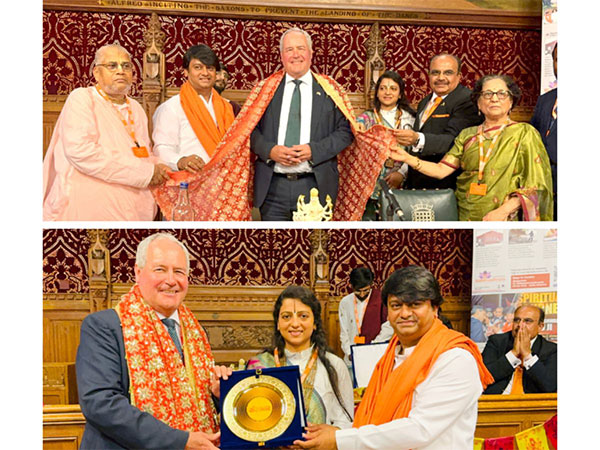 British Parliament Hosts First Pre-Navratri Awards Ceremony with Shri Rajrajeshwar Guruji and Other Distinguished Members