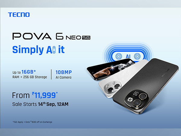 POVA 6 Neo launched with AI features and Segment-first 16GB* RAM + 256GB ROM