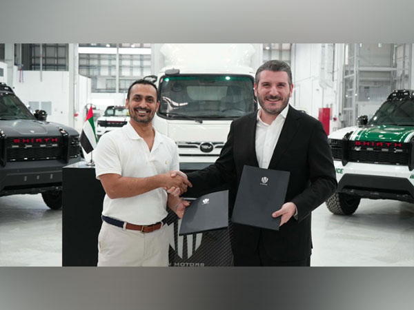 Himanshu Patel, Founder and CEO of Triton EV with Ralph Debbas, Founder and CEO of W Motors at MOU Signing