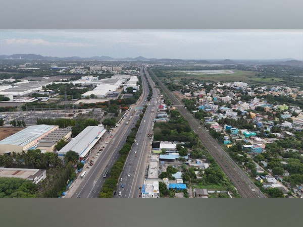 Aerial view of GST Road, which is poised for rapid development and significant growth