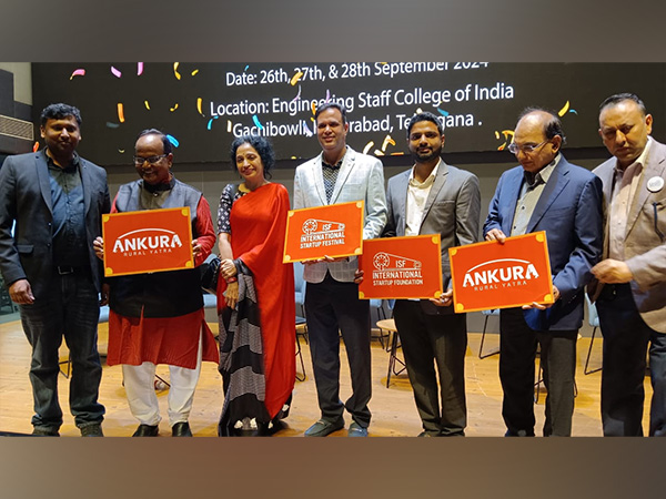 Dr Siva Mahesh Tangutooru Co- founder & Director, JA Chowdary Founder, Chairperson ISF Sathyendra Director, Achyut Y COO - ISF announcing International Startup Festival