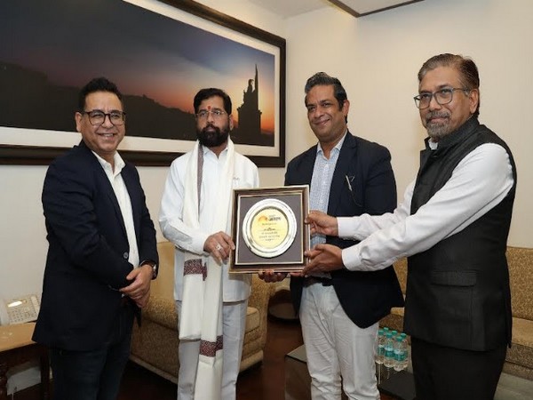 Gaurav Arora (COO), Eknath Shinde (Chief Minister of Maharashtra), Bharat Gupta (CEO), and Rajesh Upadhyay (Editor-in-Chief & Executive President) of Jagran New Media