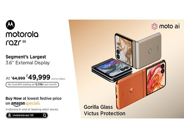 motorola razr 50 goes on sale at special festive pricing of just Rs. 49,999*