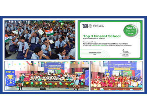 Ryan International School, Vasant Kunj celebrating being chosen for Top 3