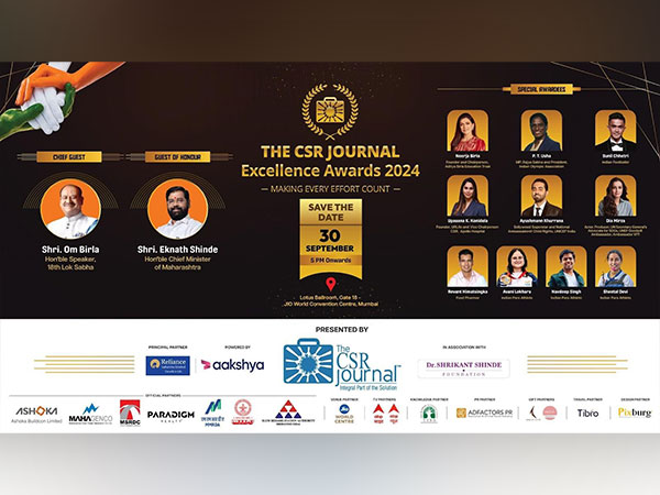 7th Edition of The CSR Journal Excellence Awards on 30th September 2024 at Jio World Convention Centre, Mumbai