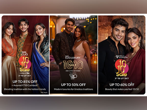 Celebrate the festive season with the 10/10 sale on Tata CLiQ, Tata CLiQ Luxury, and Tata CLiQ Palette