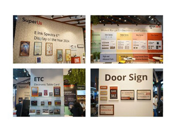 At InfoComm India 2024, E Ink Spectra, Electronic Shelf Labels, Electronic Table Card, and Door Signages