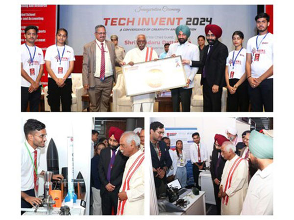 Haryana Governor Bandaru Dattatraya & Member of Parliament (Rajya Sabha) & Chandigarh University Chancellor Satnam Singh Sandhu inaugurates National Tech Fest at Chandigarh University.