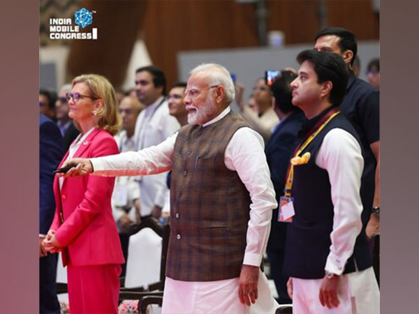 Prime Minister Narendra Modi inaugurating India Mobile Congress 2024