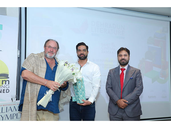 William Dalrymple (Author), Samraant Virmani (Founder, DDLF) and Nitin Kapoor (MD, Sara Electrics), at Dehradun Literature Festival curtain raiser held in Delhi on October 20 th 2024