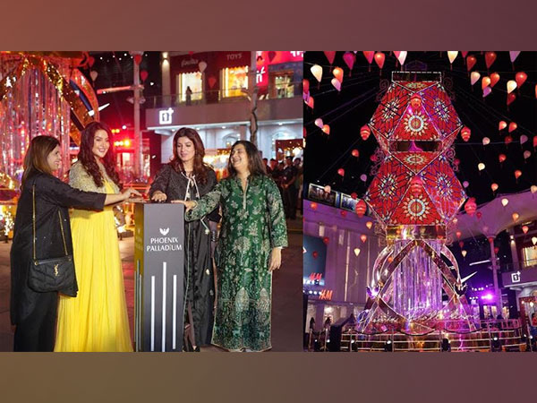 Rashmi Sen, Amruta Fadnavis, Twinkle Khanna, and Gayatri Ruia at the launch of India's Largest Kandil at Phoenix Palladium Mumbai