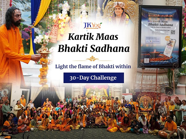 Swami Mukundananda Launches Kartik Maas Bhakti Sadhana Challenge amidst enthusiastic JKYog devotees at the Radha Krishna Temple of Dallas