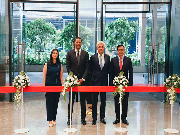 Anahita Tiwari, Mandell Crawley, Gokul Laroia and Arun Kohli at the inauguration of Morgan Stanley's new office campus in Mumbai