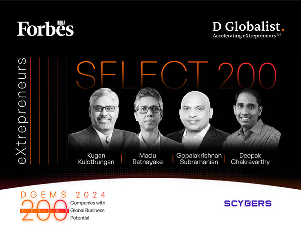 Scybers Recognized in Forbes India Select 200 - DGEMS 2024