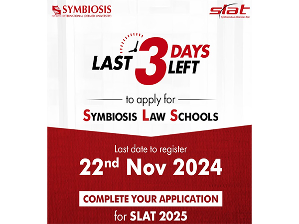 Last 3 days left to apply for SLAT 2025 - 22nd November 2024 last date of registration