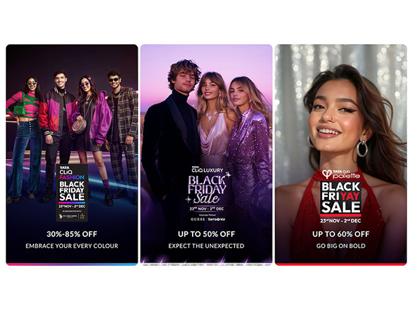 Tata CLiQ Fashion, Tata CLiQ Luxury, and Tata CLiQ Palette announce their annual Black Friday Sale