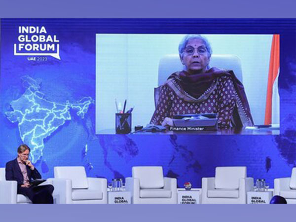 India's Finance Minister Nirmala Sitharaman during a virtual Q&A session at IGF Dubai 2023