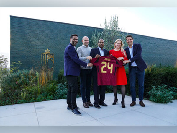 From left to right: Palwinder Chahal, Head of UK & Europe Sports, Orion; Peter Willems, CEO, RBFA; Satish Kumar, Orion; Pascale Van Damme, President, RBFA; and Arnaud Lieutenant, RBFA