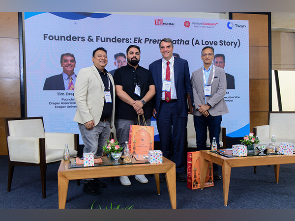 (L-R) Apoorva Sharma, Vice President, TiE Mumbai, CEO of Twyn, Avi Dahiya, Silicon Valley venture capitalist Tim Draper and Ranu Vohra, President, TiE Mumbai