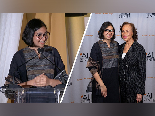 Richa Gupta, Co-Founder and CEO of Labhya with Lonnie Ali, Muhammad Ali's wife at 11th Annual Muhammad Ali Humanitarian Awards, 2024, in Louisville, Kentucky, USA