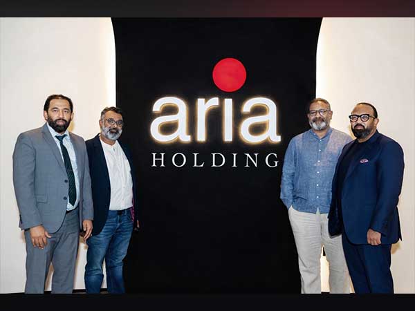 (R-L) Suraj Thampi (CEO of Aria Holding), Ajith Nayar (CEO of CamCom), Sreeharsha Subbanna (Executive Director - Vistas Global) and Syed Khaiser (VP of Business Services - Vistas Global)