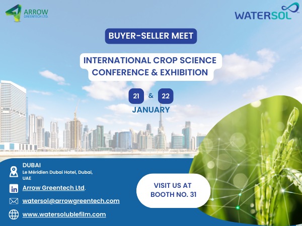 Arrow Greentech Ltd. to present its cutting-edge water soluble film Innovation at ICSCE Buyer-Seller Meet 2025 on January 21-22