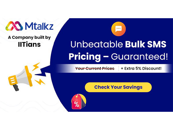 Mtalkz announces Unbeatable Bulk SMS Pricing with Price Match Guarantee & 5% Discount on top of it