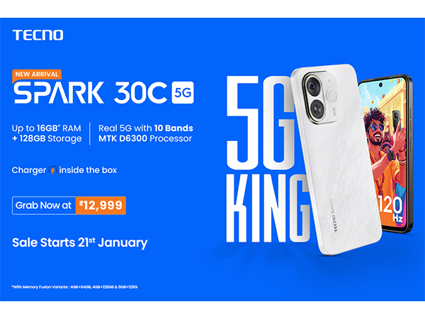 The Real 5G King: TECNO SPARK 30C 8GB Variant Launched