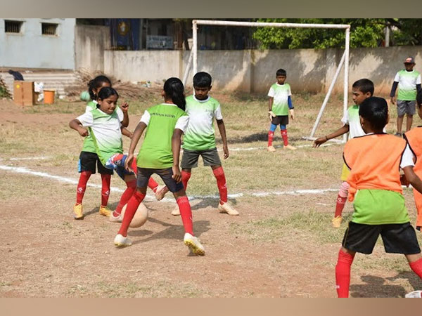 A mixed-gender Football match at the Enabling Leadership Play regional qualifier