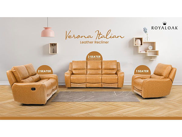 Royaloak Furniture Unveils the Verona Italian Leather Recliner Set - A Touch of Italian Elegance for Your Home