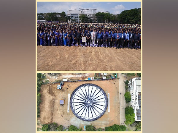 Sri Manakula Vinayagar Engineering College Sets Guinness World Record for Largest Human Ashoka Chakra