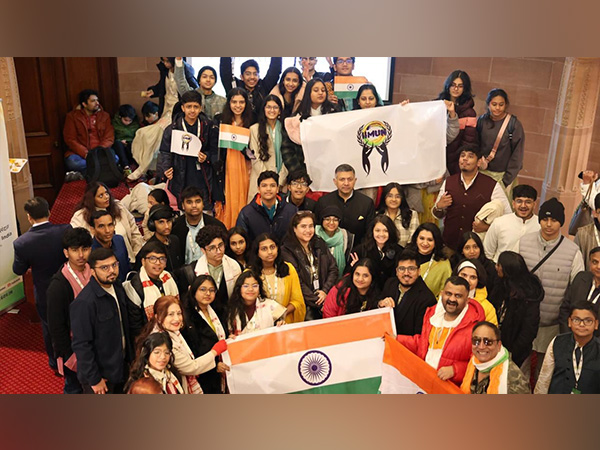 Students celebrating Republic Day at the Indian High Commission in London alongside His Excellency Vikram Doraiswami