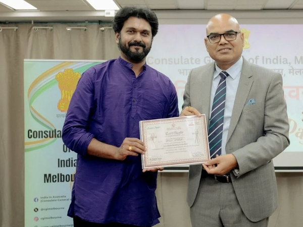 Arun Ashok Honored with First Prize at ICCR & Routes 2 Roots International Film Festival