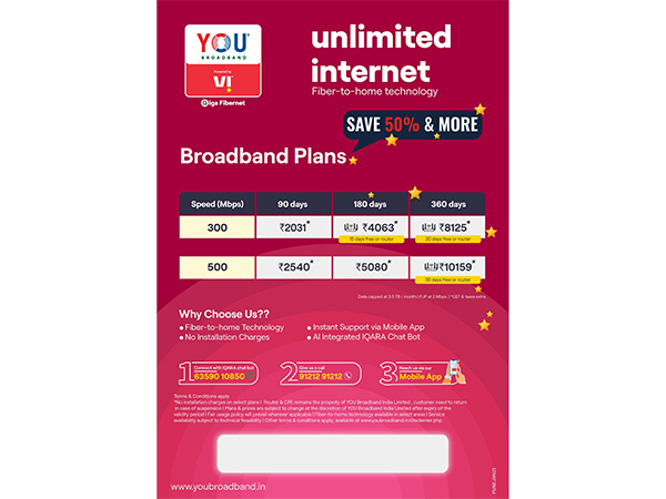 YOU Broadband Launches High-Speed Internet Plans in Pune City at Unbeatable Prices - Get 300 Mbps at Just Rs799!