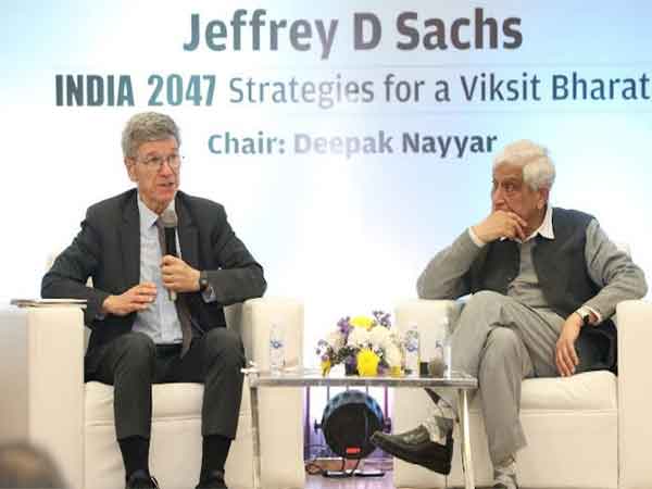 Jeffrey D Sachs, Professor at Columbia University along with Deepak Nayyar, Professor Emeritus of Economics at Jawaharlal Nehru University