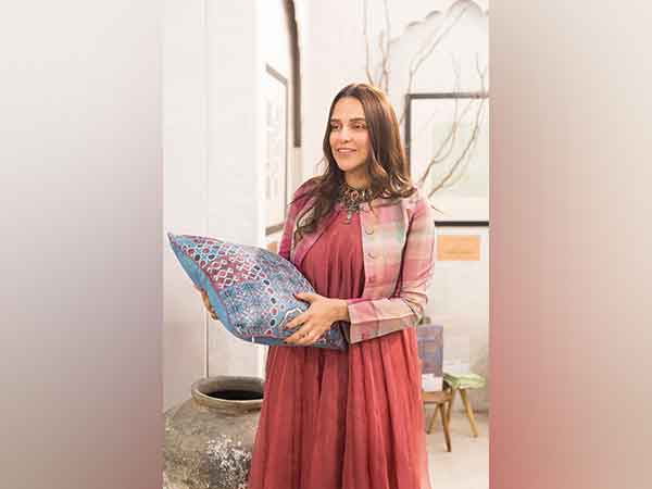 Neha Dhupia launches myTrident's super luxury collection LUXEHOME from the house of myTrident at Bharat Tex