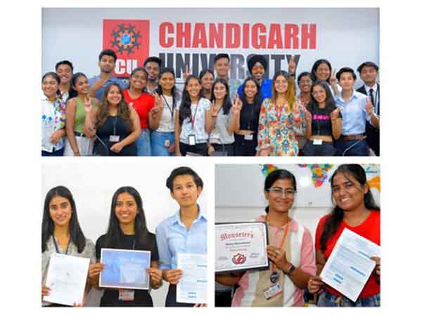 Hotel, Travel & Management students of Chandigarh University who have completed their internships at Walt Disney, Florida USA