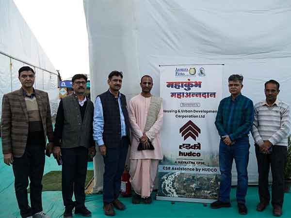 Bharatarshabha Dasa, Trustee, National President, TAPF and Sanjay Kulshrestha, Chairman, Managing Director, HUDC join hands for Kumbh Mela