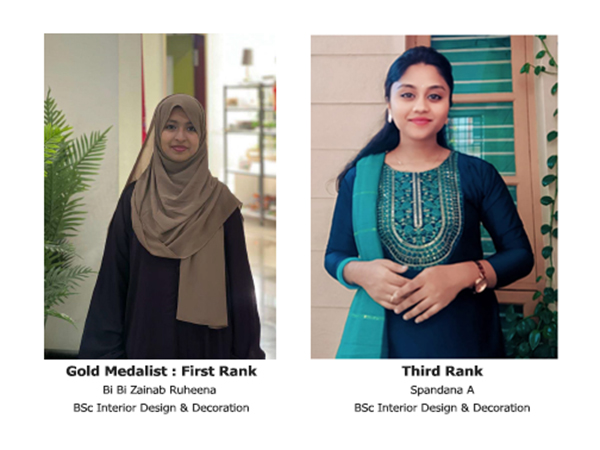 Cindrebay School of Design Students Secure Top Ranks in Bangalore University's BSc Interior Design & Decoration Program