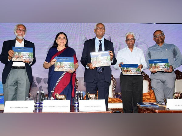 (L-R) Dr. Chinny Krishna, Maneka Sanjay Gandhi, Justice PN Prakash, A L Somayaji, V Sriram