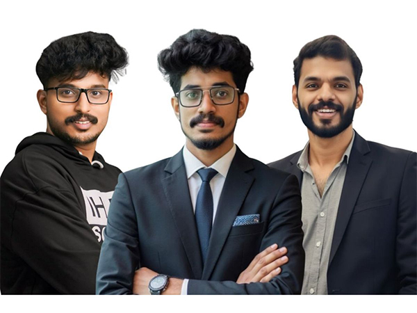 From Left-Sarath S, ATHIL Krishna, Akhil k Haridasan